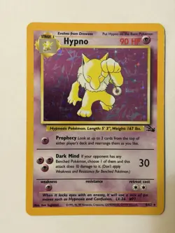 Pokemon TCG Fossil Holo Lot 5 Cards Hitmonlee Hypno x2 Lapras Haunter - Image 5