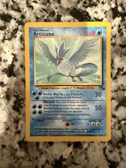 LP+++ Articuno 17/62 Fossil Set Non-Holo Rare Pokemon Card 1999 WOTC - Image 1