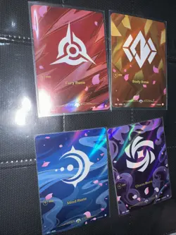 League of Legends Riftbound TCG Rune Rose Promo 3 cards set Holo Foil NR49 - Image 2