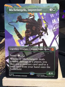 [1x] Michelangelo, Improviser - Borderless Near Mint, English UB: Teenage Mutant - Image 1