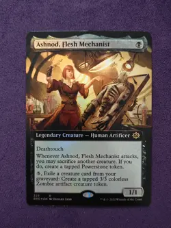 MTG FOIL Ashnod, Flesh Mechanist Extended Art - The Brothers' War #323 - Image 1