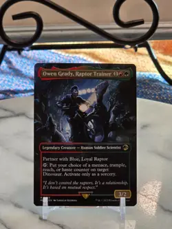 MTG Owen Grady, Raptor Trainer (Borderless) Universes Beyond Jurassic World LP - Image 1