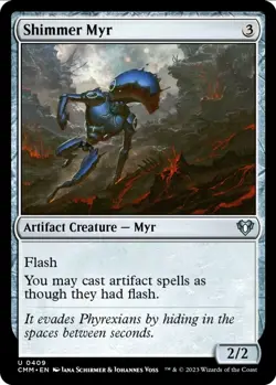 X 1 Shimmer Myr NM-M Commander Masters 409 MTG Magic The Gathering - Image 1