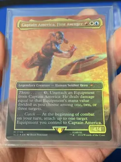 Captain America, First Avenger #1726 (LP) Secret Lair MTG (Rainbow Foil) - Image 3