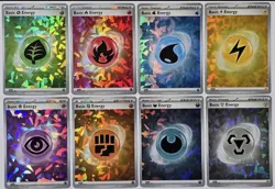 8x Cracked Ice Holo Energy - Full Set 1 of Each Color Pokemon TCG SVE ENGLISH NM - Image 1