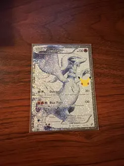 Reshiram Full Art 113/114 Celebrations Classic Collection Pokemon Card NM - Image 1