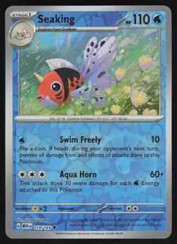 SEAKING 119/165 UNCOMMON 151 POKEMON REVERSE HOLO NM/M - Image 1