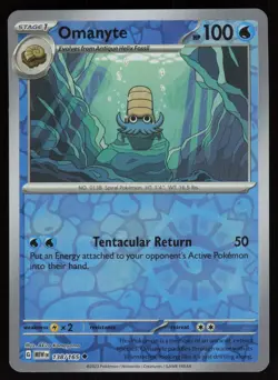 OMANYTE 138/165 UNCOMMON 151 POKEMON REVERSE HOLO NM/M - Image 1