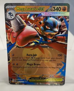 Mega Lucario ex 77/132 Pokemon Mega Evolution Double Rare Near Mint - Image 1