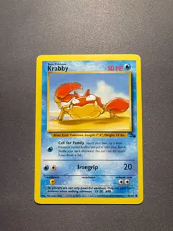 Pokemon TCG - Krabby - Fossil Unlimited - 51/62 - Wizards 1999-2000 - Image 1