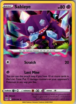 Sableye 070/196 Holo Rare Lost Origin Pokemon Near Mint - Image 1