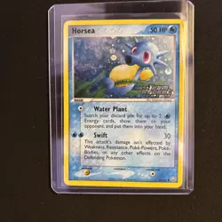 Pokemon TCG Horsea 58/109 EX Team Rocket Returns 2004 stamp English 50 HP Common - Image 1