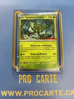 Pokemon Ogerpon Masque Turquoise 024/167 FRENCH GameStop Stamp Sealed Promo - Image 1