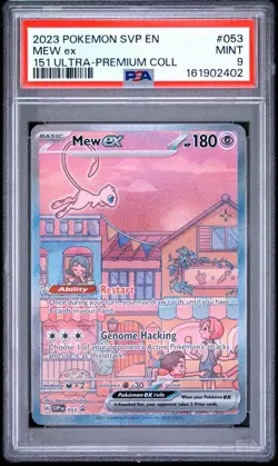 2023 POKEMON SVP EN-SV BLACK STAR PROMO #053 MEW EX PSA 9 - Image 1