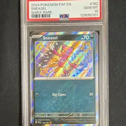 Pokemon TCG Sneasel 182/091 SV Paldean Fates Shiny Rare Holo EN PSA 10 2024 - Image 1