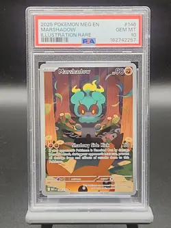 2025 Pokemon Marshadow 146/132 Me01: Mega Evolution Holo PSA 10 - Image 1