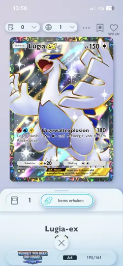 Pokemon Pocket TCG Lugia EX 2 Star Full Art [Ger] Deutsch - DIGITALE KARTE - Image 1