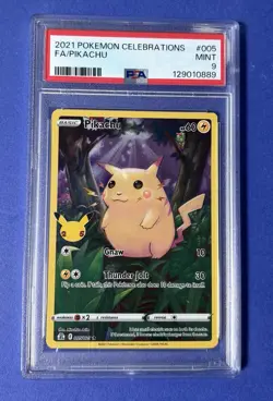 2021 Pokemon Celebrations FA/Pikachu #005 PSA 9 MINT - Image 1