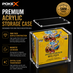 Premium Acrylic Display Case For ONE PIECE Booster Box with Magnetic Lid - Image 1