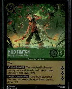 2026 Disney Lorcana - Wilds Unknown foil super rare Milo Thatch #82 - Image 1