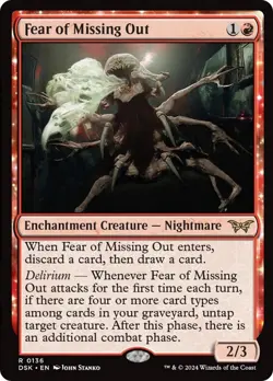 MTG Fear of Missing Out [Duskmourn: House of Horror] Near Mint Magic - Image 1