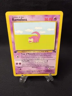 Ramoloss French Slowpoke 1st Edition 55/62 Fossil Pokemon Card NM Near Mint TCG - Image 1