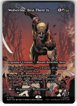 Wolverine, Best There Is (Borderless) 97 Marvel Universe Eternal-Legal MTG NM - Image 1
