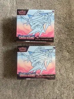 2 x Pokemon TCG Chaos Rising Pokemon Center ETB New Sealed IN HAND - Image 1