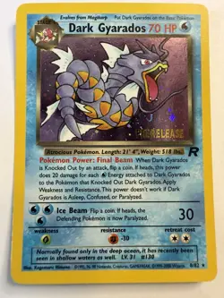 Dark Gyarados - Prerelease Stamped Holo - 8/82 Team Rocket - Pokemon TCG - 2000 - Image 1