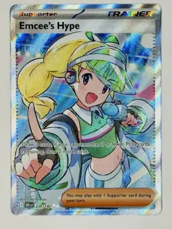 Emcee's Hype Full Art Holo 220/182 Pokemon CCG - Image 1