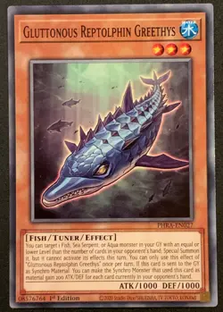 Gluttonous Reptolphin Greethys | PHRA-EN027 | Common | 1st Edition | YuGiOh - Image 1