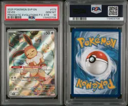PSA 10 Eevee SVP 173 Pokemon Center STAMPED Prismatic Evolutions ETB Promo - Image 3