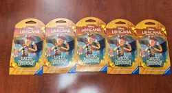 Disney Lorcana TCG | Wilds Unknown Sleeved Booster Packs | Lot of 5 - Image 1
