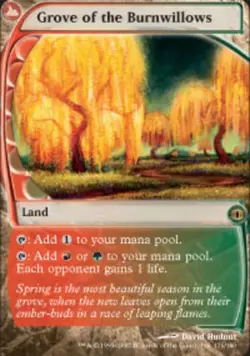 1x Grove of the Burnwillows Heavy Play MTG Magic - Kid Icarus - - Image 1