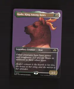 Kudo, King Among Bears 0376 Modern Horizons 3 BORDERLESS Rare MTG Card NM - Image 1