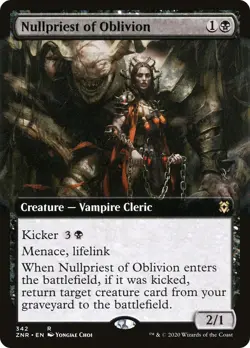 Nullpriest of Oblivion (Extended Art) [Zendikar Rising Foil - 342] NM - Image 1