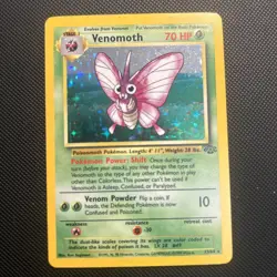 Venomoth Jungle 13/64 Pokemon Holo Rare 1999 WOTC Vintage LP Lightly Played TCG - Image 1