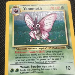 Venomoth Jungle 13/64 Pokemon Holo Rare 1999 WOTC Vintage LP Lightly Played TCG - Image 4