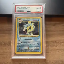 PSA 8 1999 Pokemon TCG Base Set Gyarados Holo Rare 6/102 English - Image 1