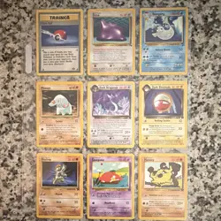 Nintendo Pokemon TCG Team Rocket/Fossil/Jungle/Base Set Lot (9) 1999 Ditto - Image 1