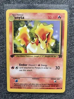 Ponyta 1st Edition 64/82 - Pokemon TCG Team - WOTC 2000 - Near Mint/Mint - Image 1