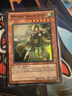 Windaar, Sage of Gusto 1st Edition M/NM HA05-EN042 Foil Super Rare Yugioh TCG - Image 1