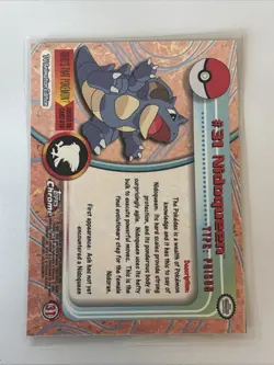 Nidoqueen Topps Chrome Pokemon TV Animation Edition #31 2000 - Image 2
