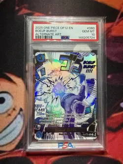 One Piece BOEUF BURST Alternate Art Foil OP12-060 R English PSA 10 Event Manga - Image 1