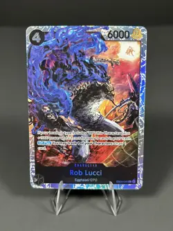 One Piece Rob Lucci Character SR EB04-048, Egghead, Alt Art Foil, English - Image 1