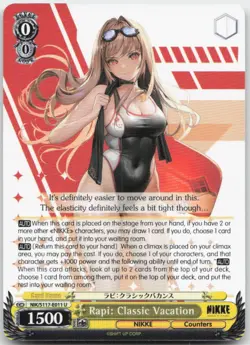Weiss Schwarz : Rapi: Classic Vacation GODDESS OF VICTORY: NIKKE NIK/S117-E011 U - Image 1
