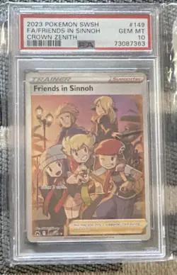 Pokemon Friends in Sinnoh Ultra Rare Card #149 Crown Zenith PSA Gem Mint 10 - Image 1