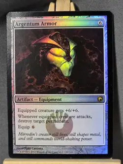 MTG - Argentum Armor - Scars of Mirrodin FOIL LP MAGIC CARD - Image 1