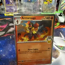 New Rare Armarouge Pokemon Best Buy Promo Card 2026 Pitch Black Collectible - Image 2