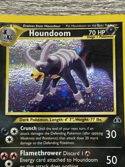 Houndoom - 4/75 - Neo Discovery - Unlimited - Holo Rare - Pokemon TCG Card NM - Image 2